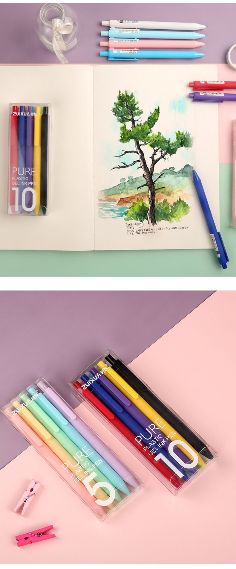 Macaron Color Gel Pen Set 4