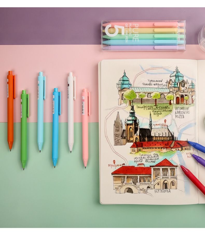 Macaron Color Gel Pen Set 7