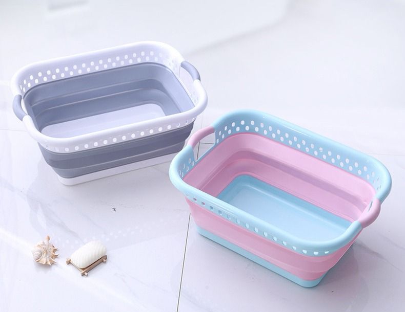 Portable Folding Plastic Basket