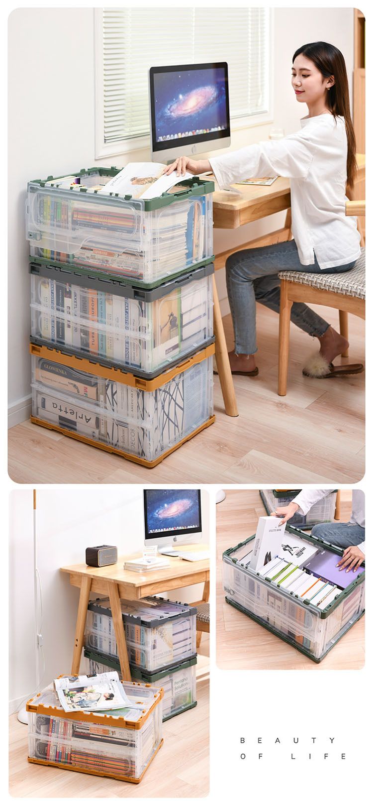Transparent Multifunctional Folding Storage Box 8