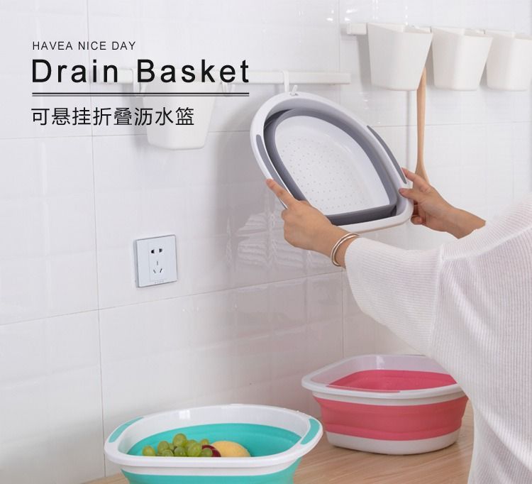 Foldable Hanging Draining Basket