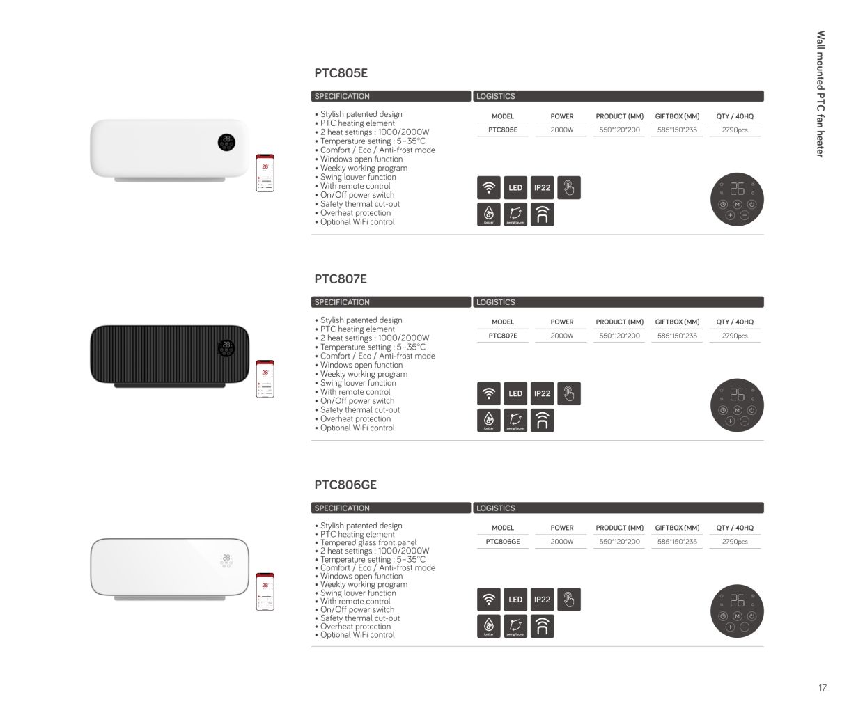 Smart Wall-Mounted PTC Heater 3