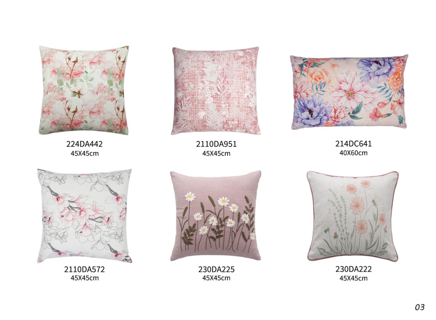 Floral Pattern Pillow 3