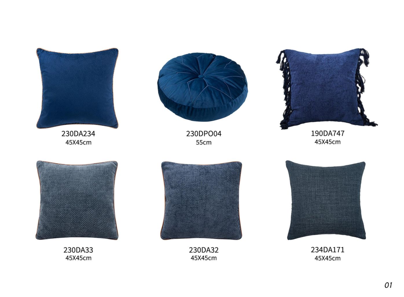 Elegant Blue Pillow