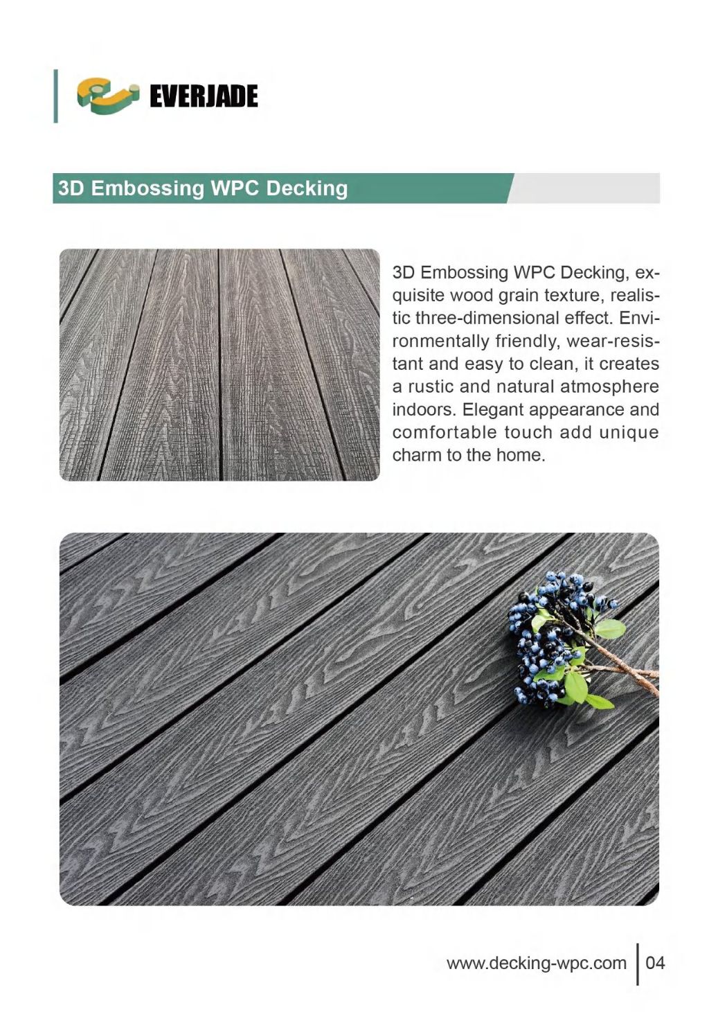 3D Embossed WPC Flooring 2