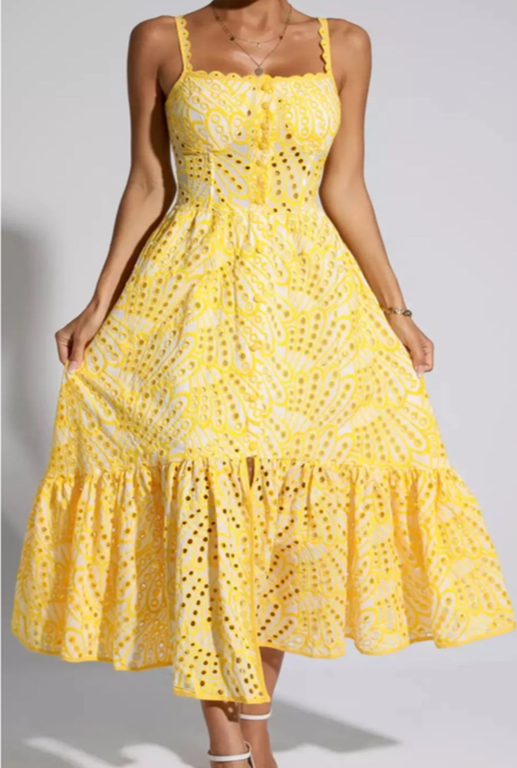 Bohemian Style Yellow Dress