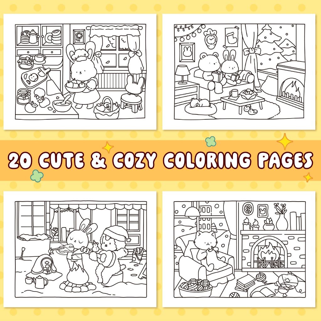 Cute and Cozy Coloring Book 6