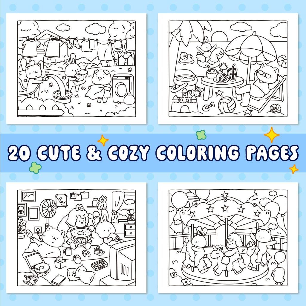 Cute and Comfortable Coloring Book 2