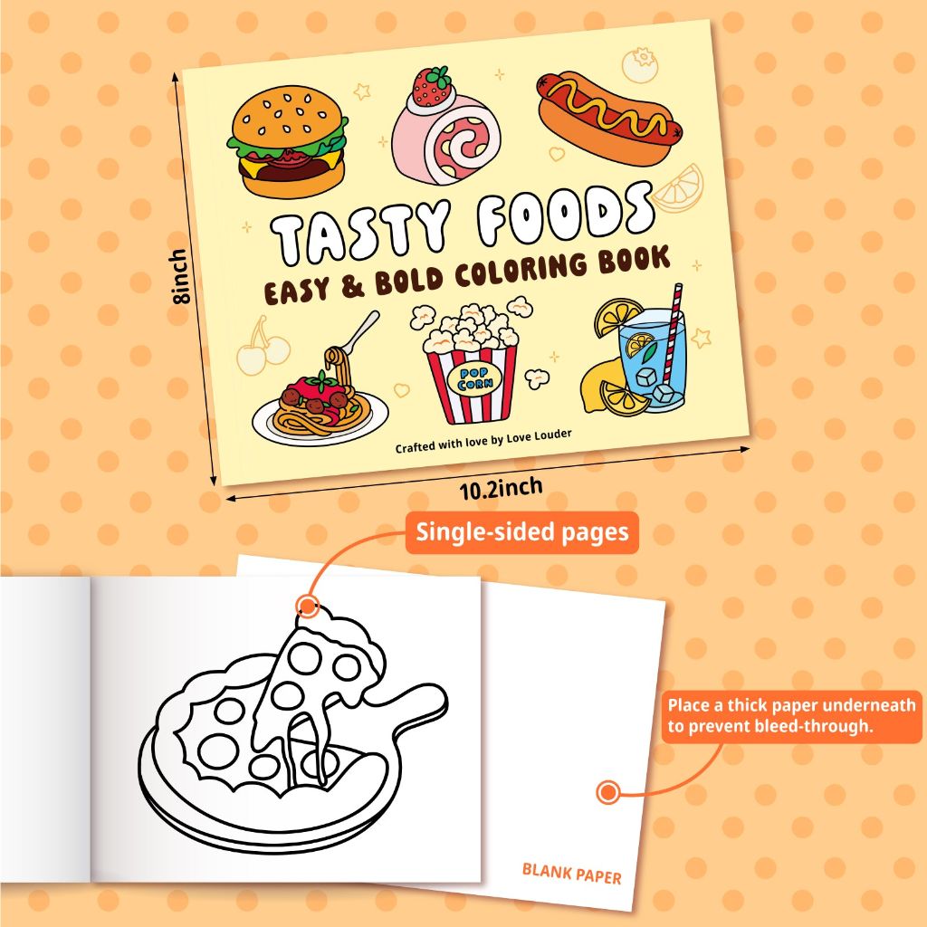 Delicious Food Coloring Book 4