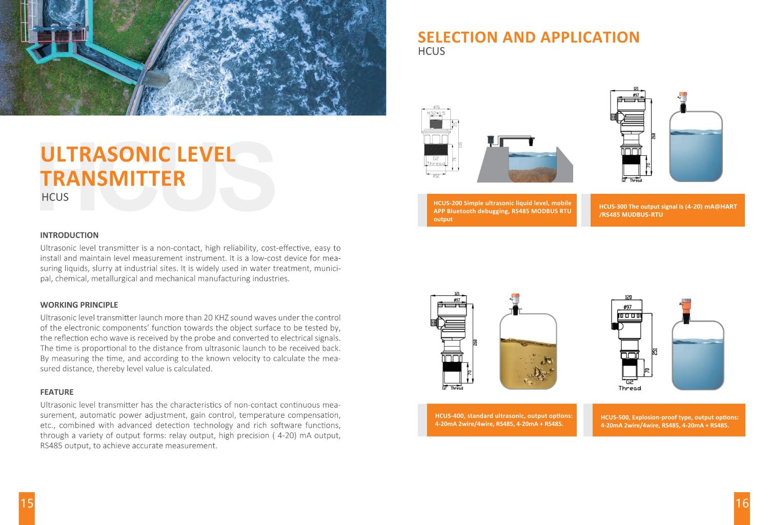 HCUS-400 Ultrasonic Level Sensor 2