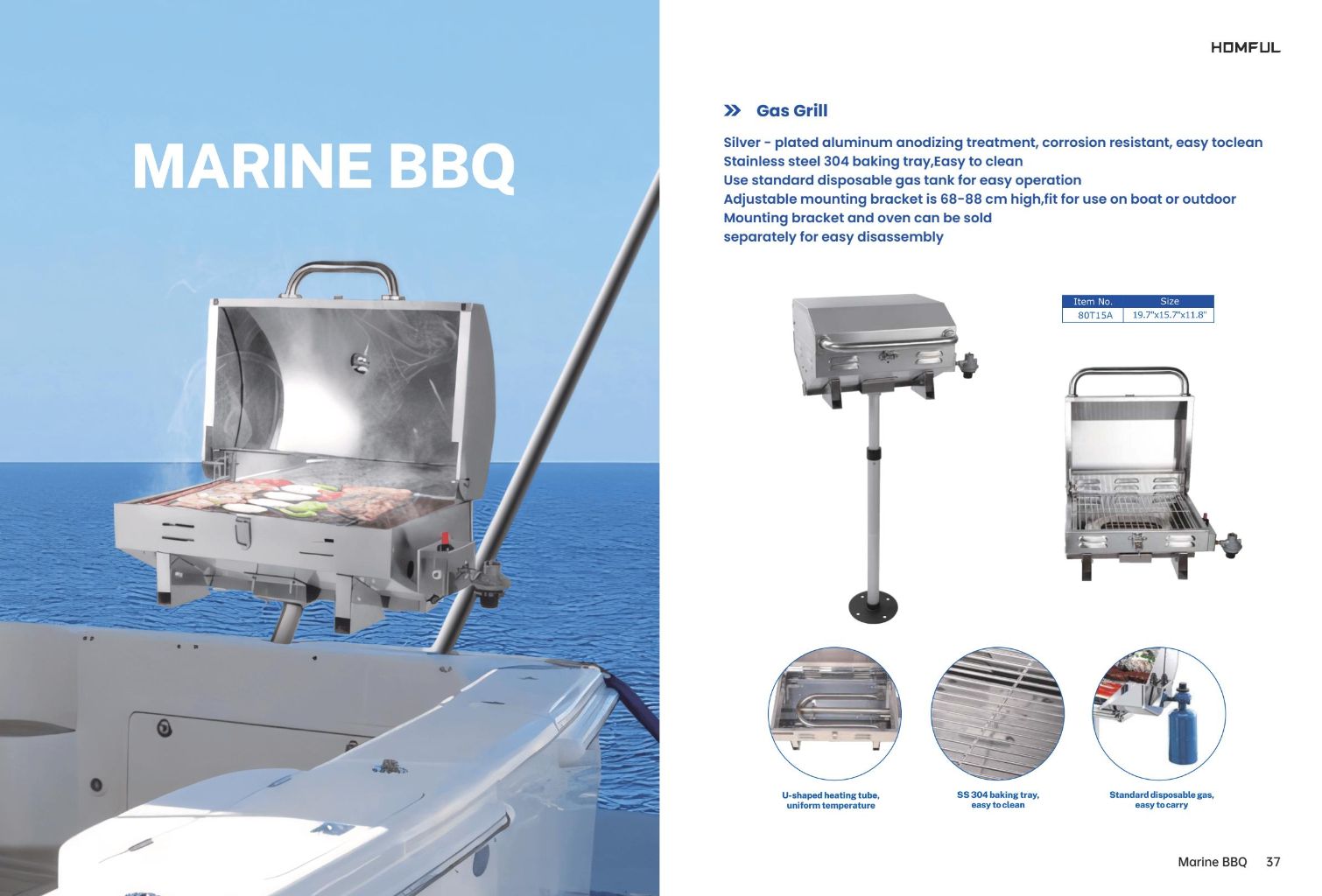Portable Marine Barbecue Grill