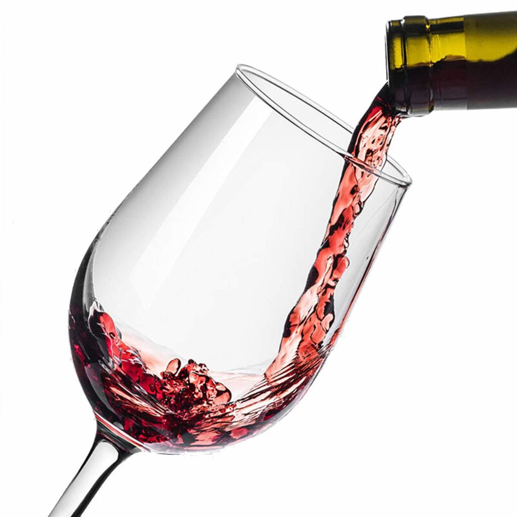 Set of Four High-Stem Glass Wine Goblets 4