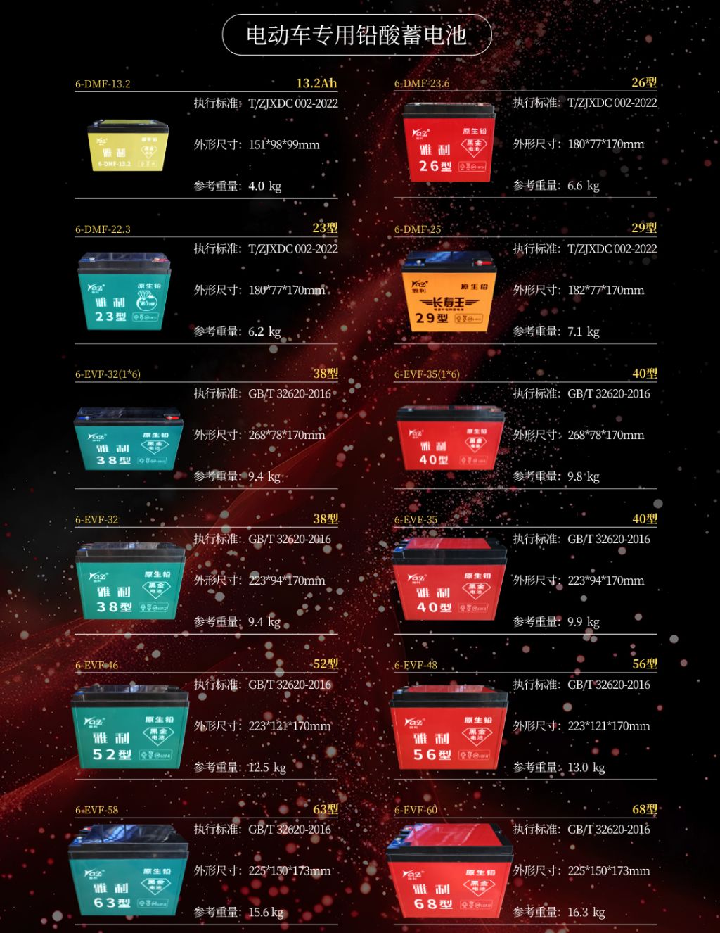 Lead Acid Battery for Electric Vehicles