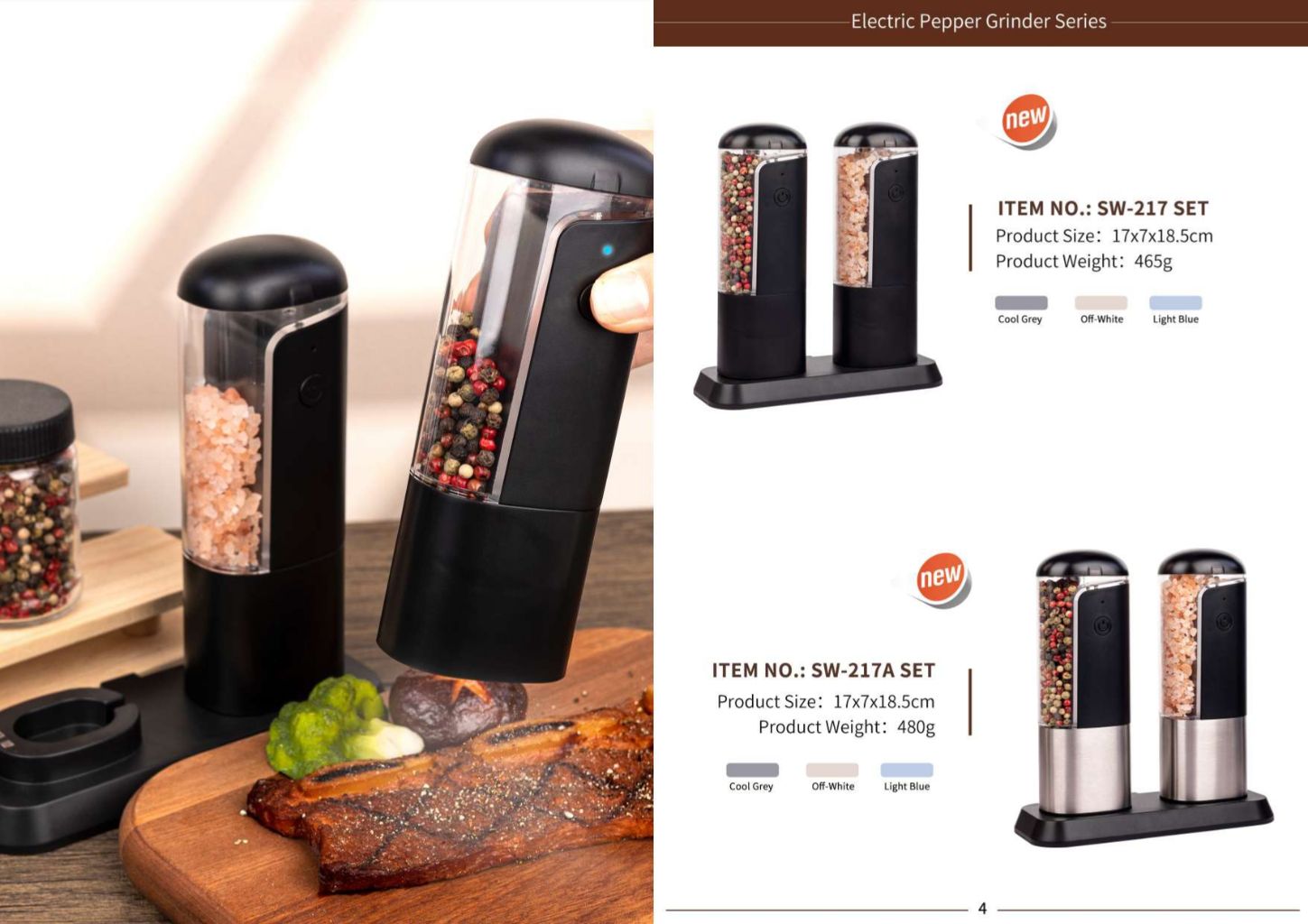 Electric Pepper Salt Grinder