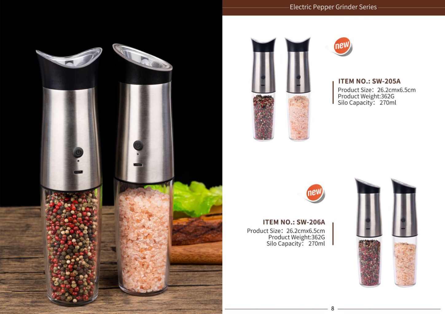 Electric Pepper Salt Grinder 3