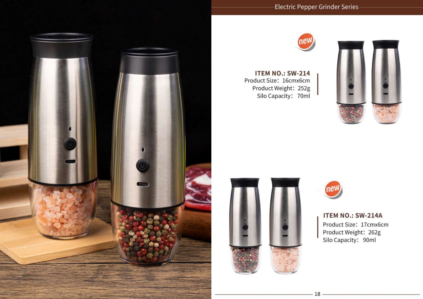 Electric Pepper Salt Grinder 8