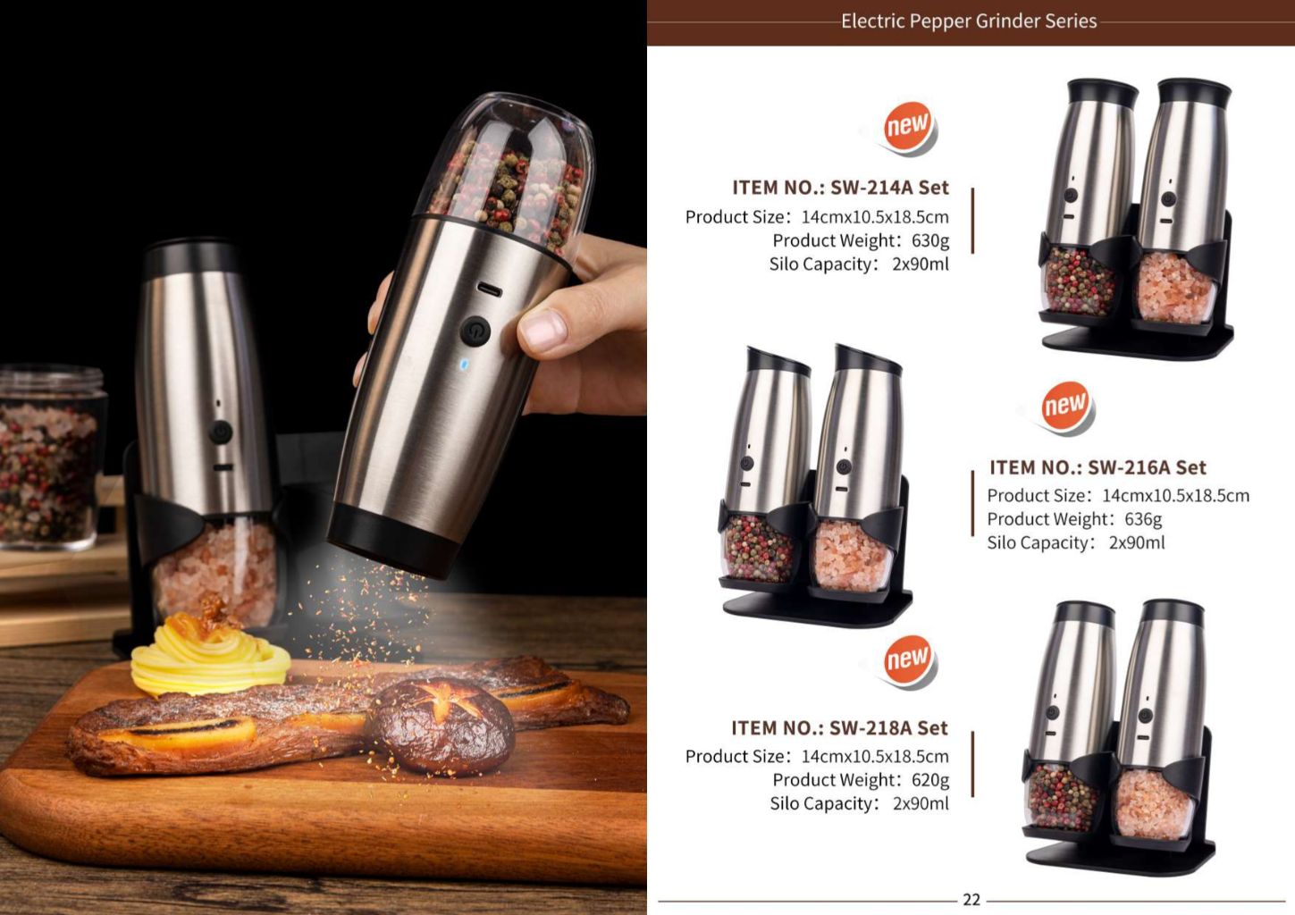 Electric Pepper Salt Grinder 10