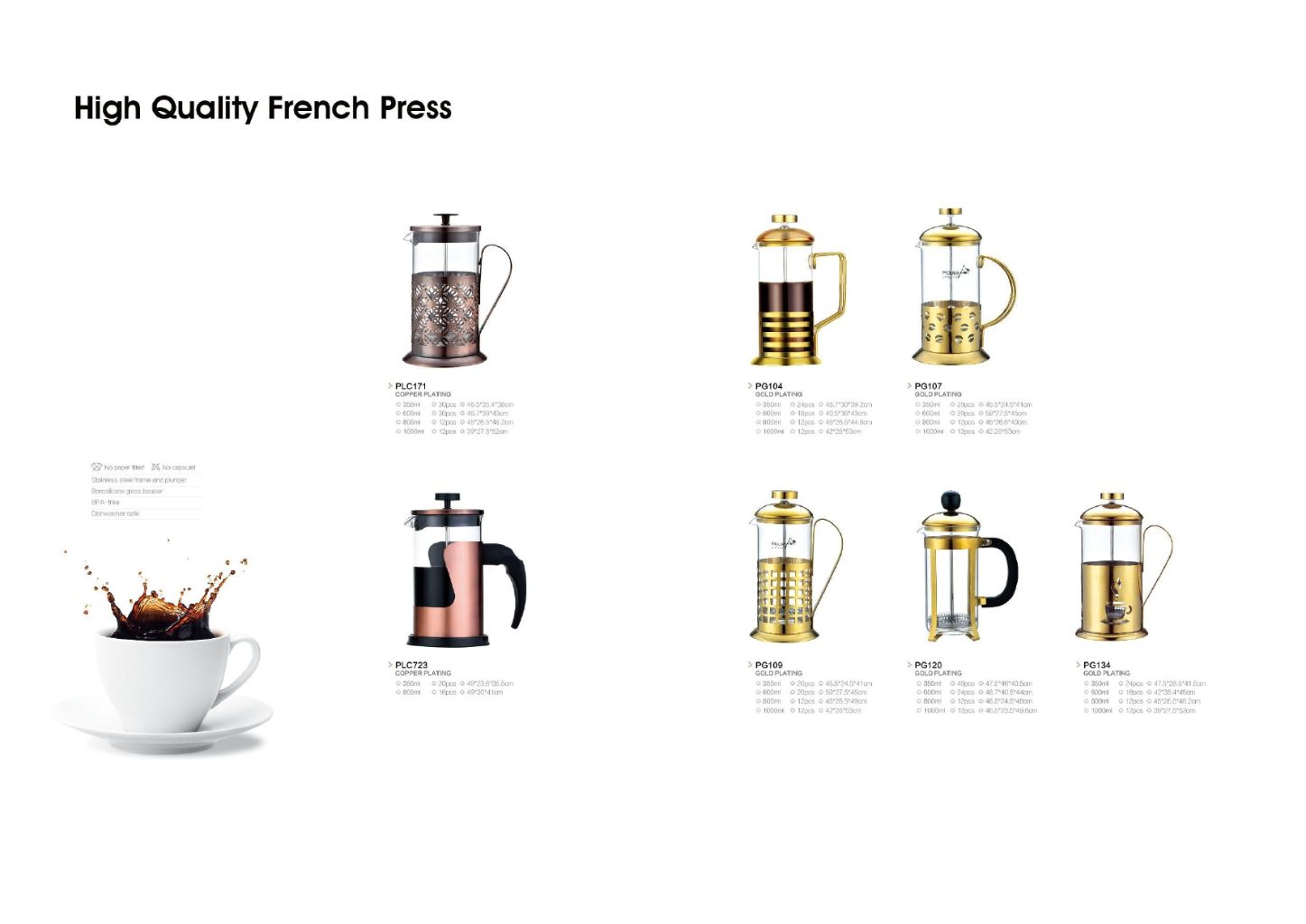 Rose Gold French Press Coffee Maker 7