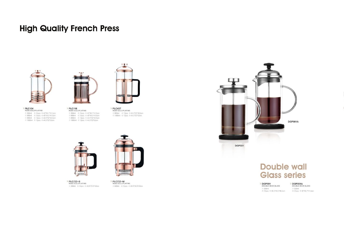 Rose Gold French Press Coffee Maker 9