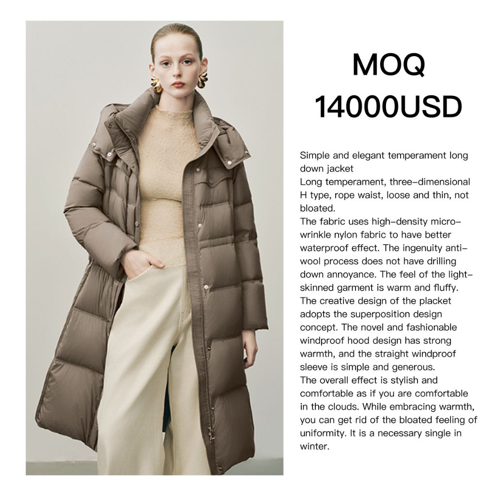 Minimalist Fashion Long Down Jacket