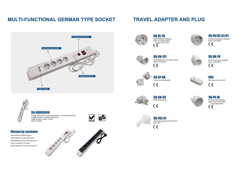 Multifunctional German Socket