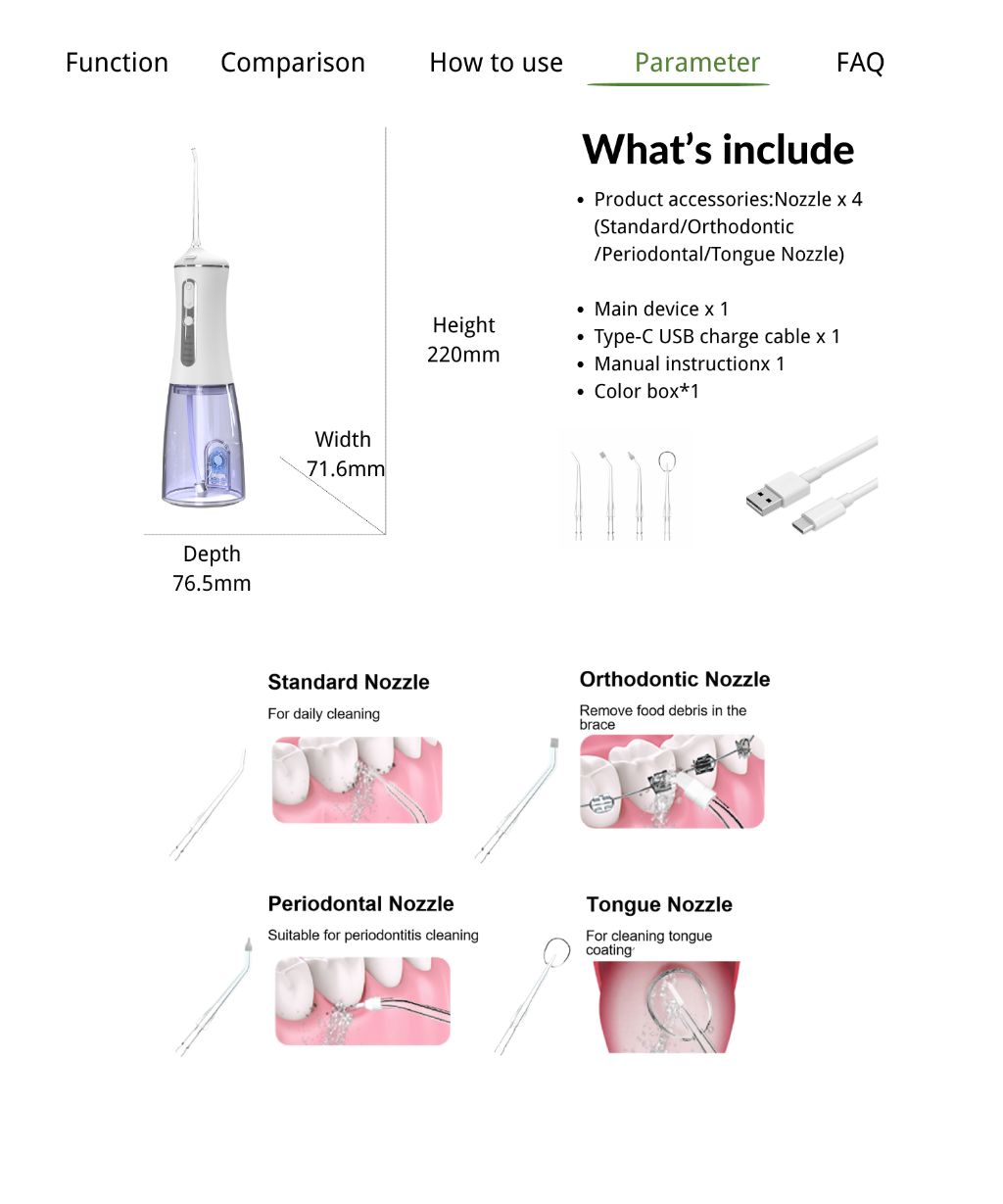 Portable Water Flosser 10