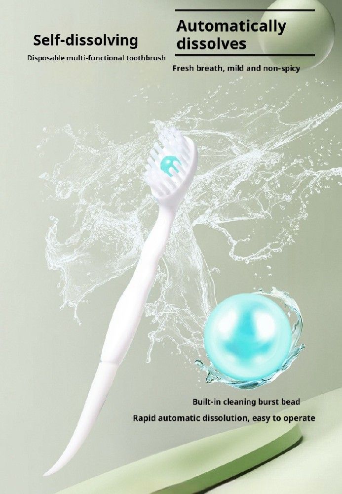 Self-Dissolving Multifunctional Toothbrush