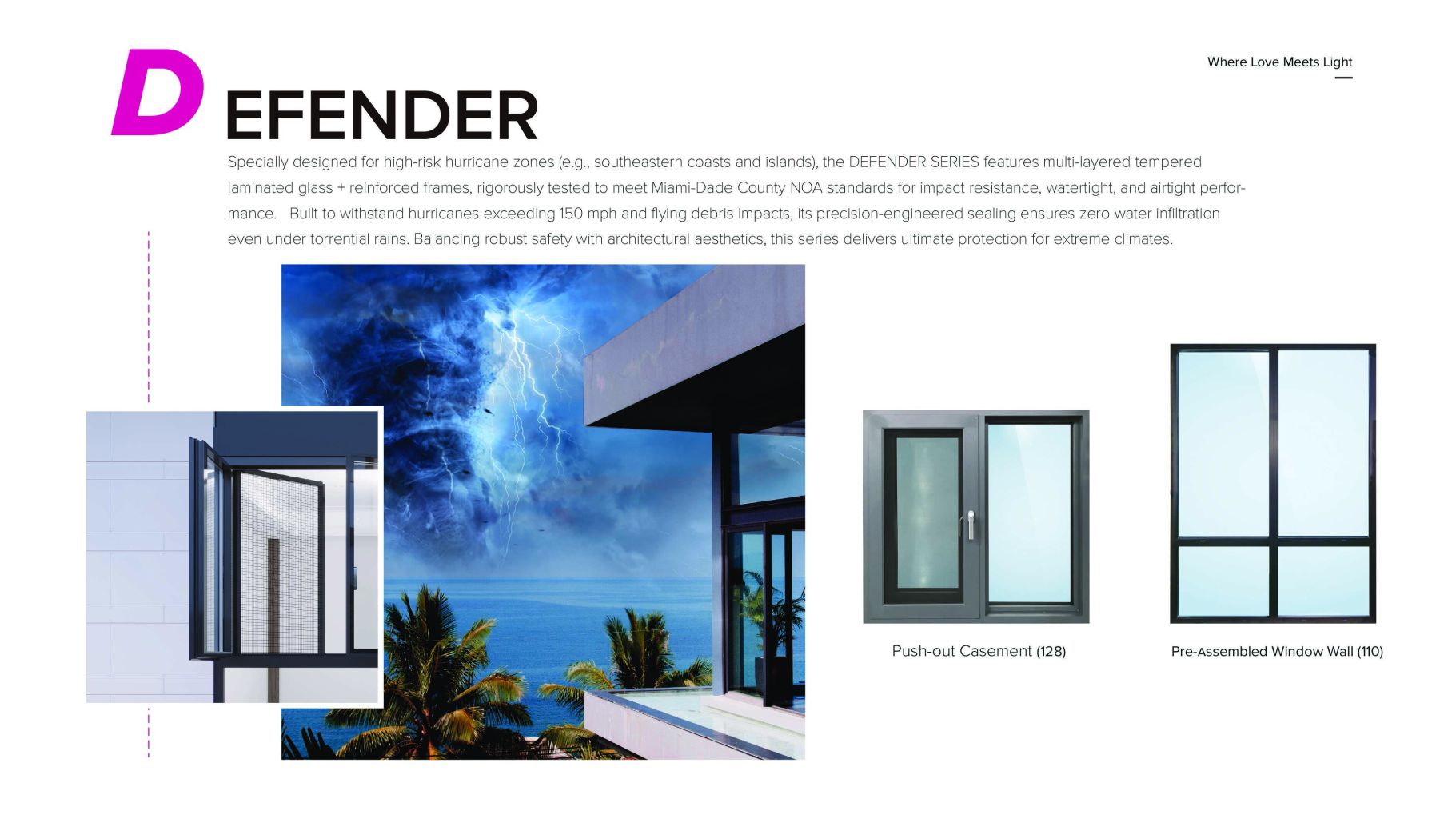 Windproof and Waterproof Window Series