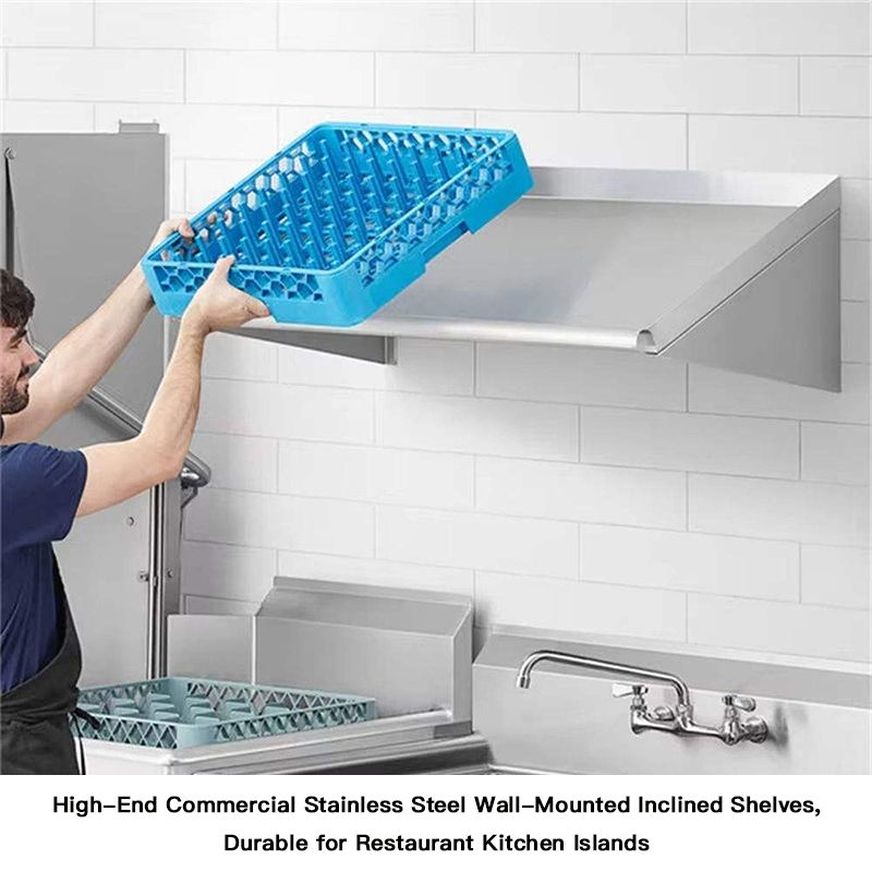 High-End Commercial Stainless Steel Wall-Mounted Tilt Rack