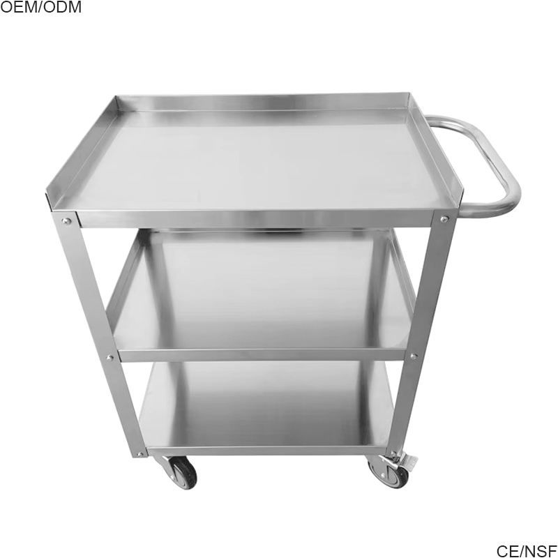 Stainless Steel Three-Tier Trolley 4