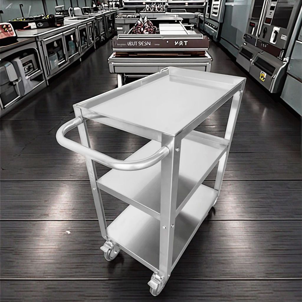Stainless Steel Three-Tier Trolley 7