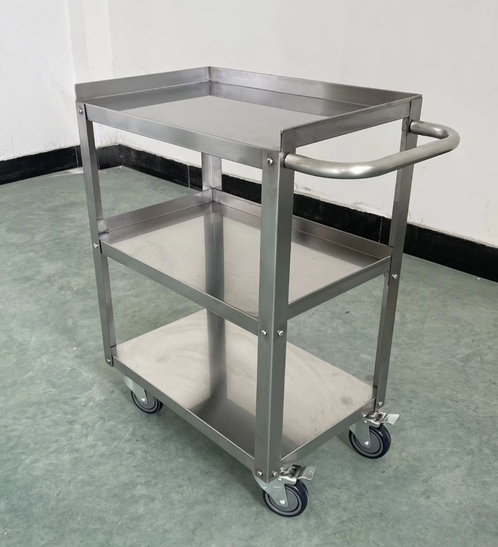 Stainless Steel Three-Tier Trolley 8