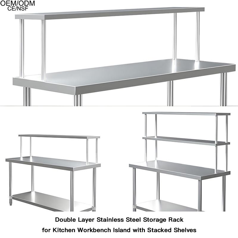 Double Layer Stainless Steel Storage Rack