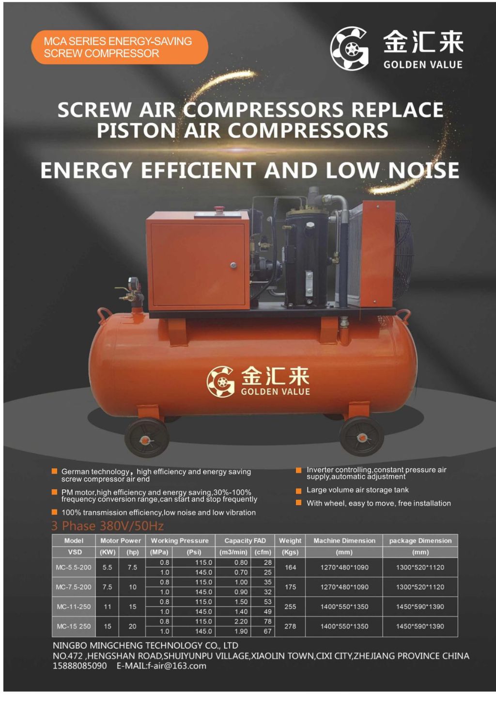 Jinhuilai Screw Air Compressor