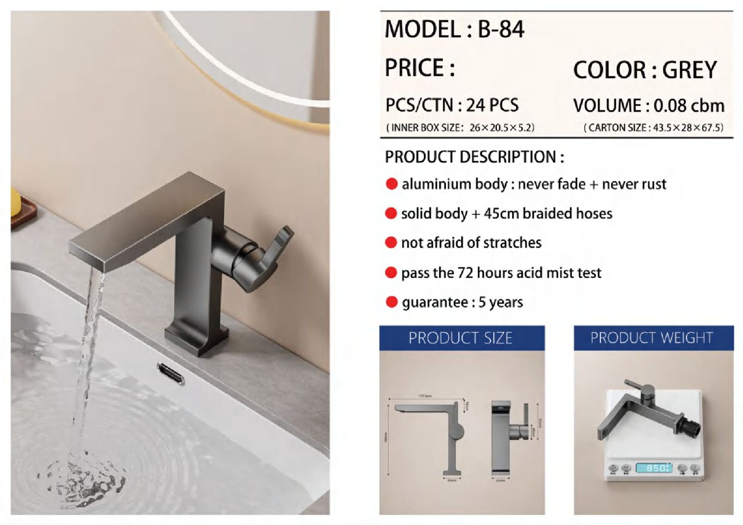 Modern Minimalist Kitchen Faucet