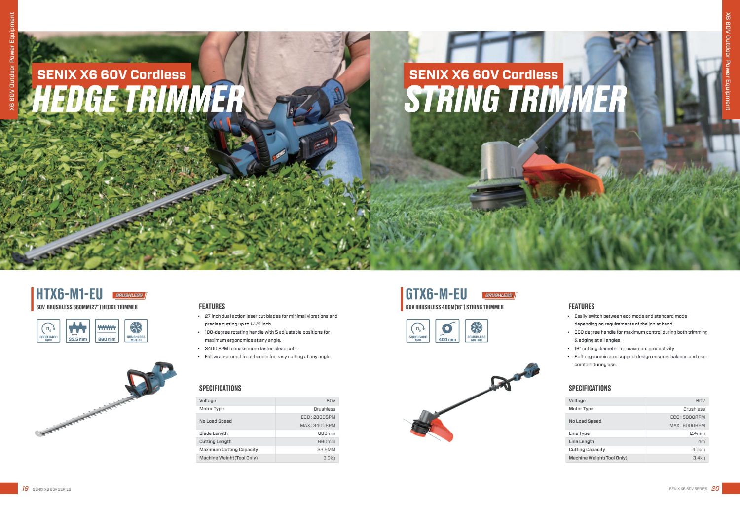 SENIX X6 60V Wireless Trimmer