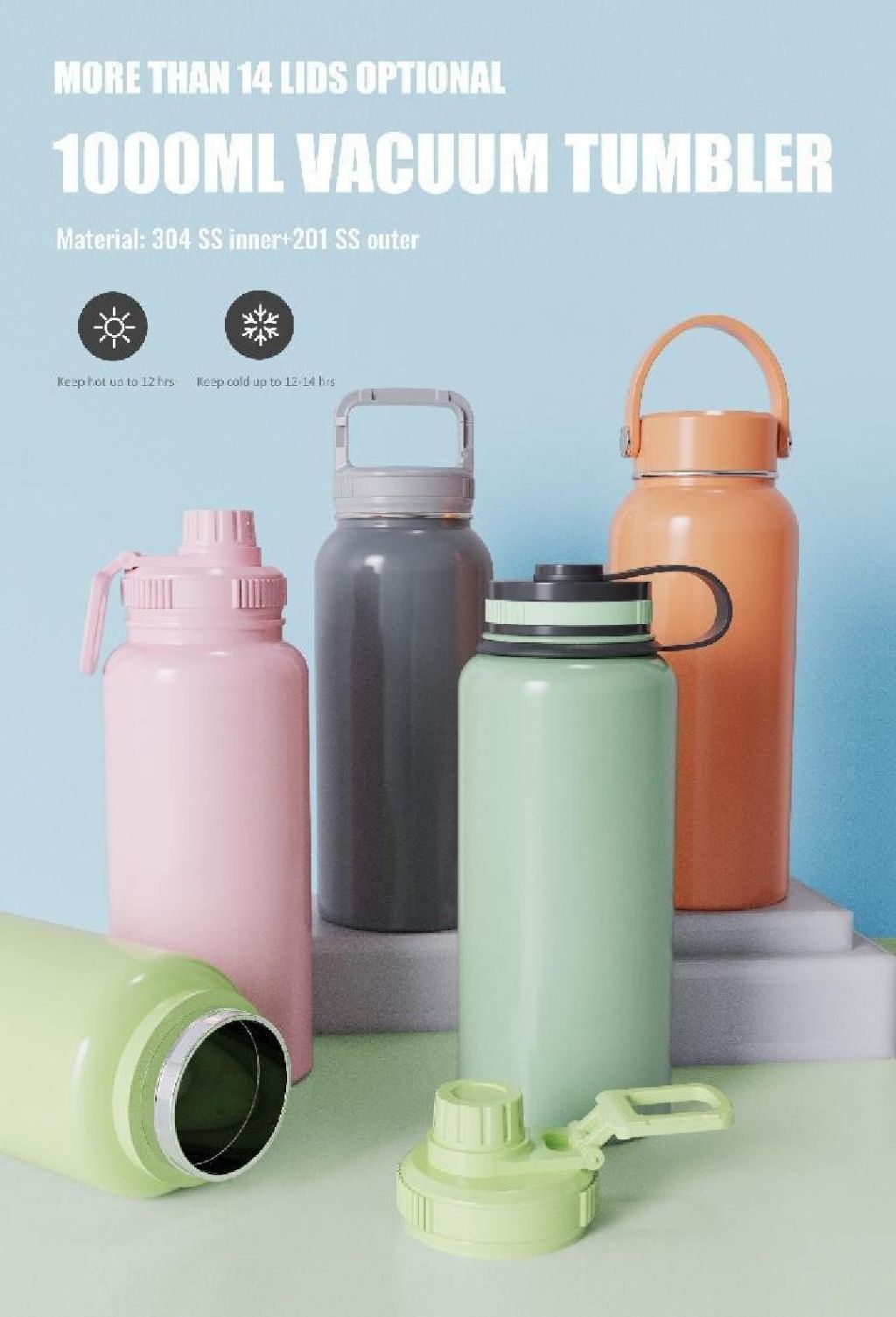 1000ML Vacuum Water Bottle