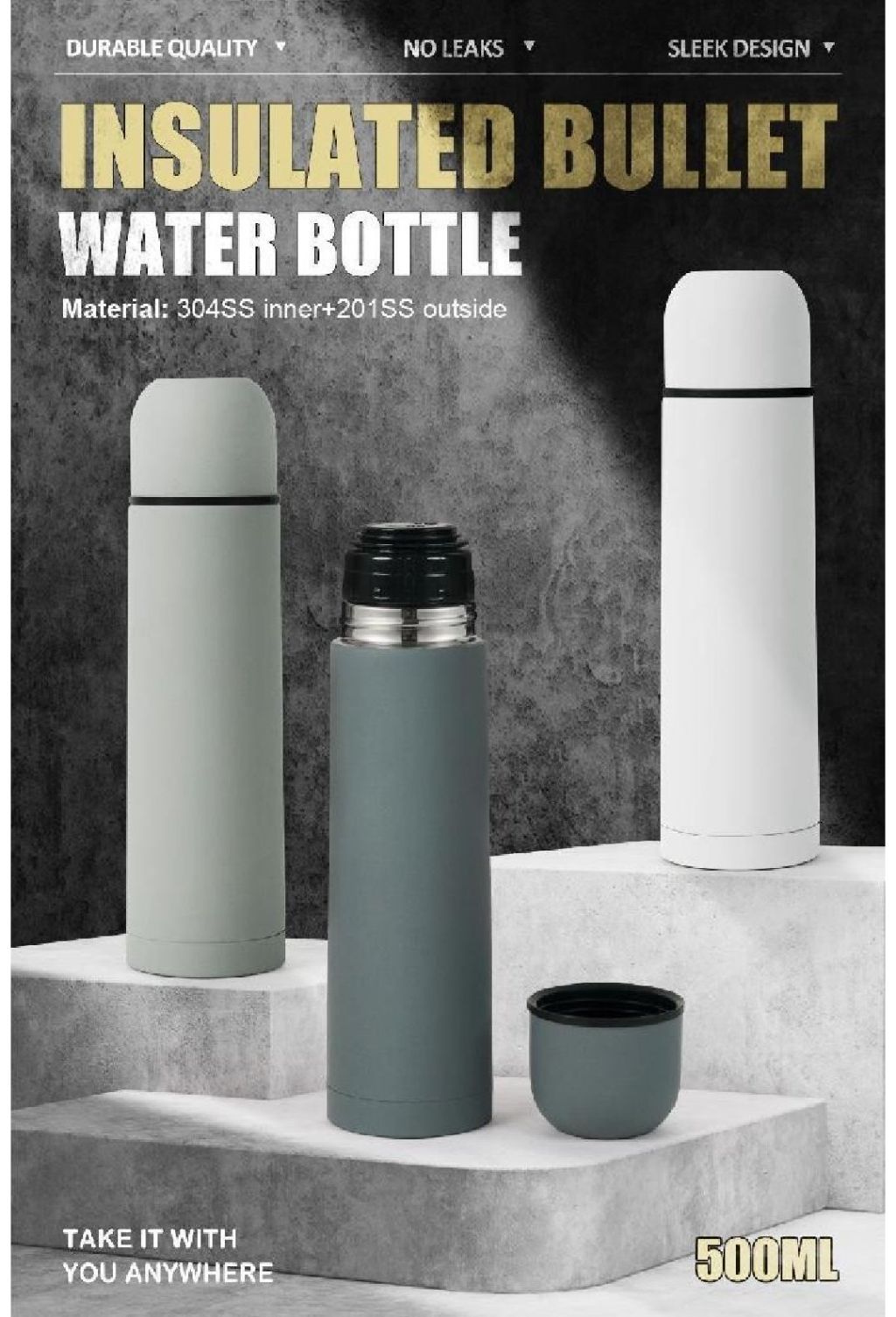 Insulated Bullet Water Bottle