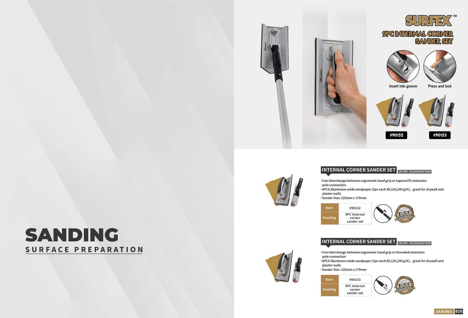 SURFEX Internal Corner Sander Set