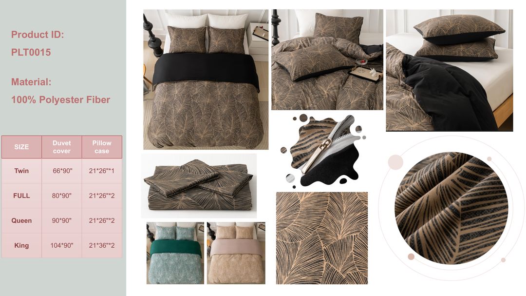 Plant Print Bedding Set