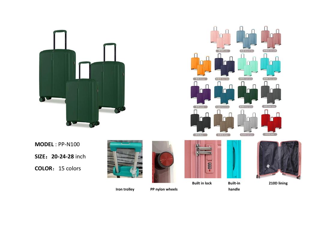 Multicolor Travel Trolley Case