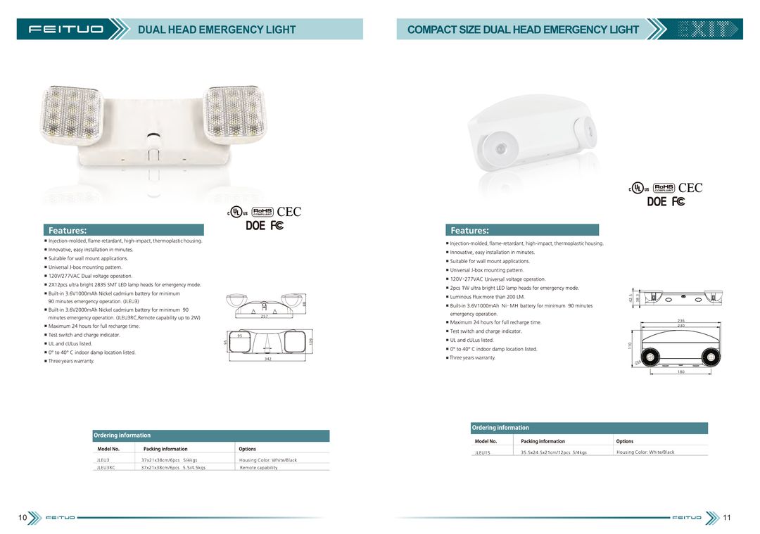 Dual-Head Emergency Light