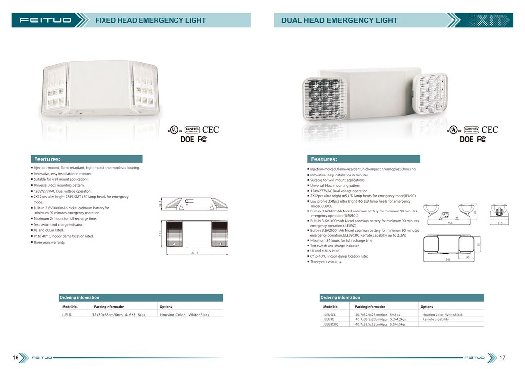 Dual-Head Emergency Light