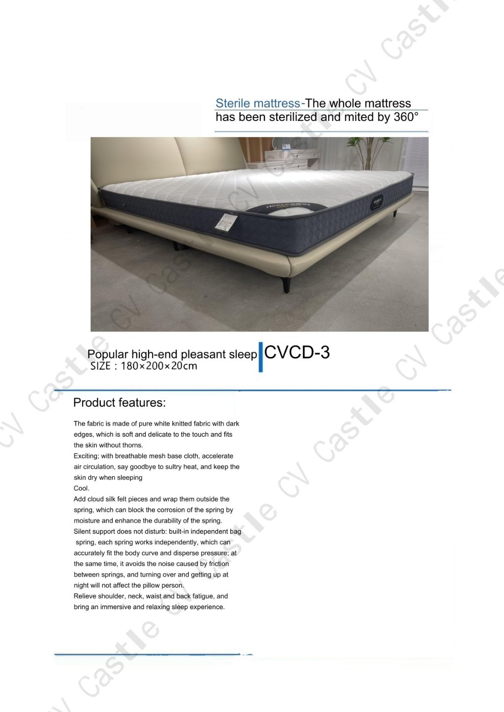 Easy Sleep 360-Degree Disinfecting Mattress 3