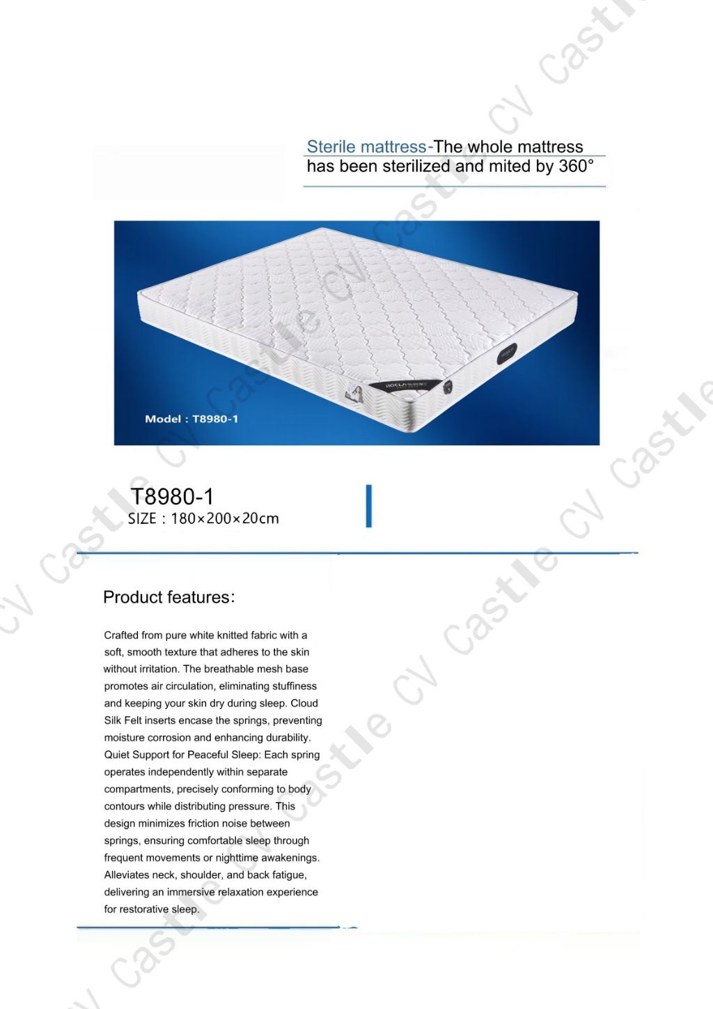 Easy Sleep 360-Degree Disinfecting Mattress 5