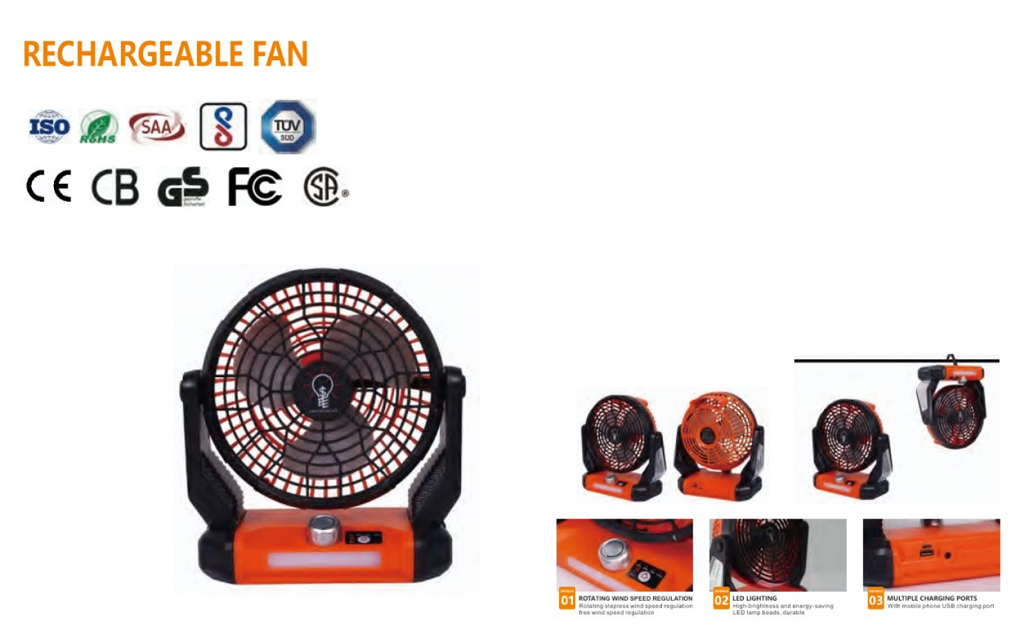 Rechargeable Fan