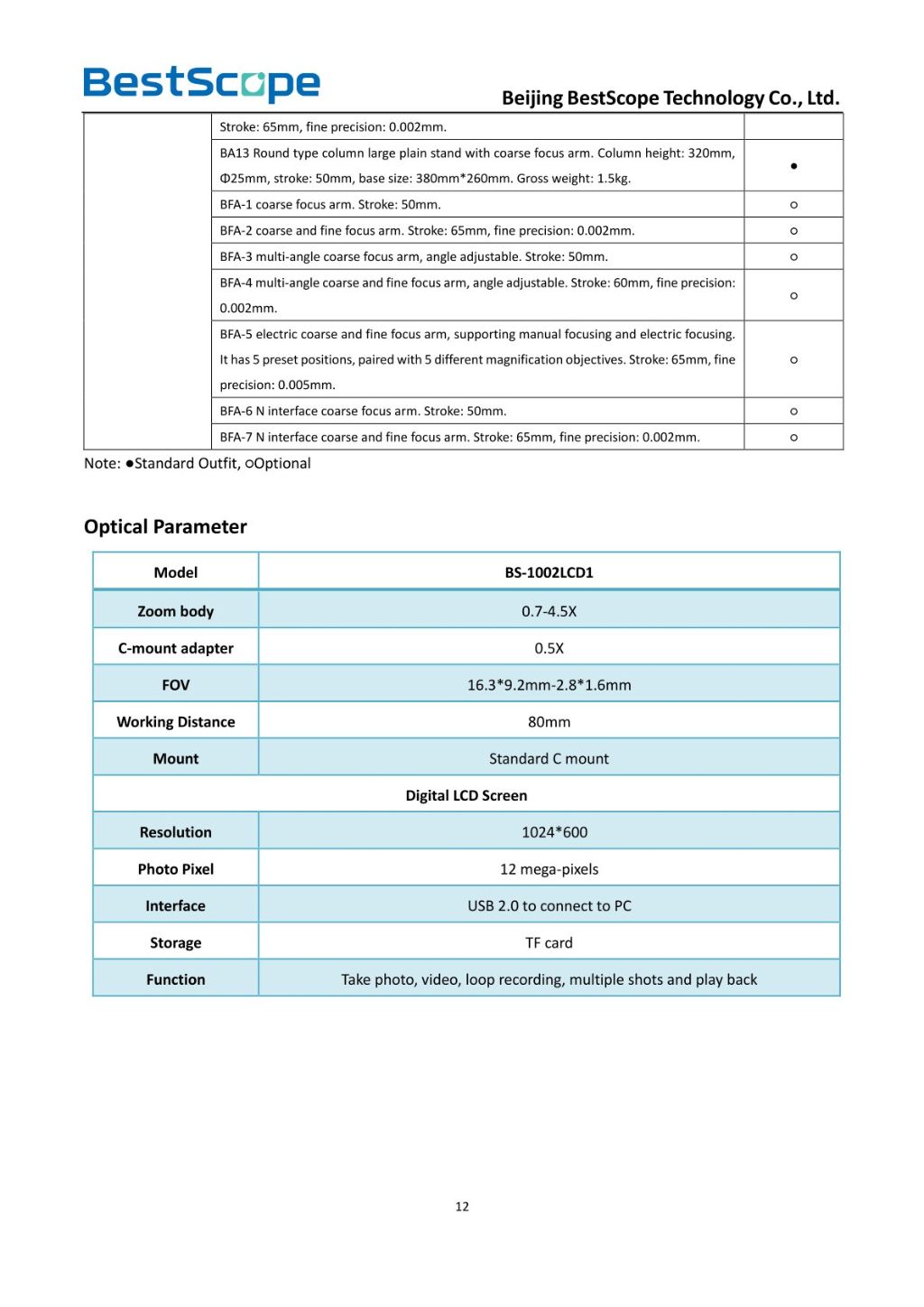 BS-1002LCD1 Digital LCD Video Microscope 4