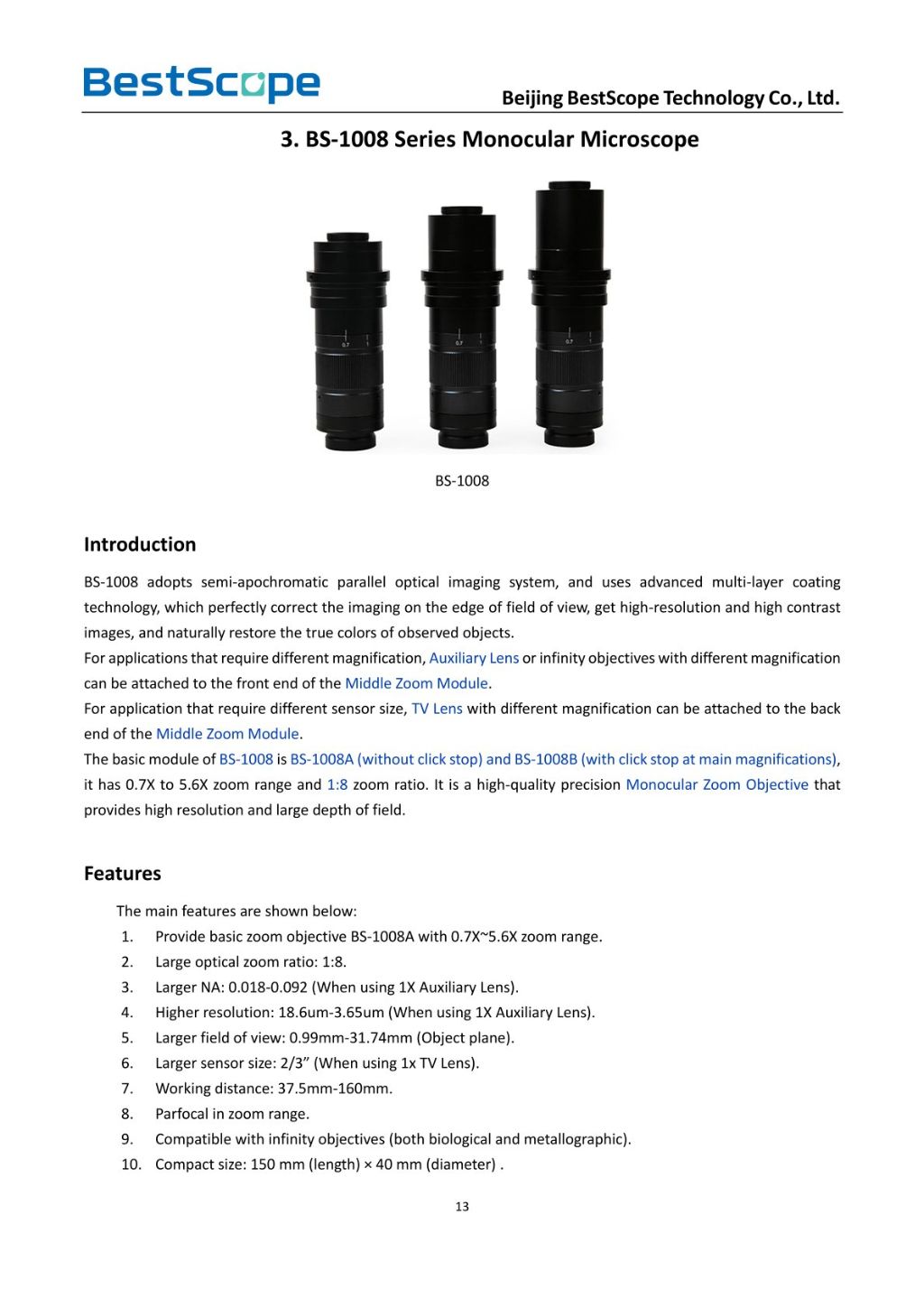 BS-1002LCD1 Digital LCD Video Microscope 5