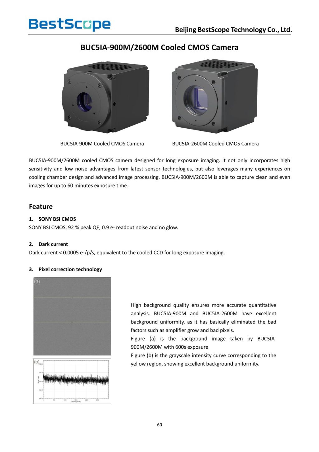 BUCSIA-900M/2600M Cooling CMOS Camera