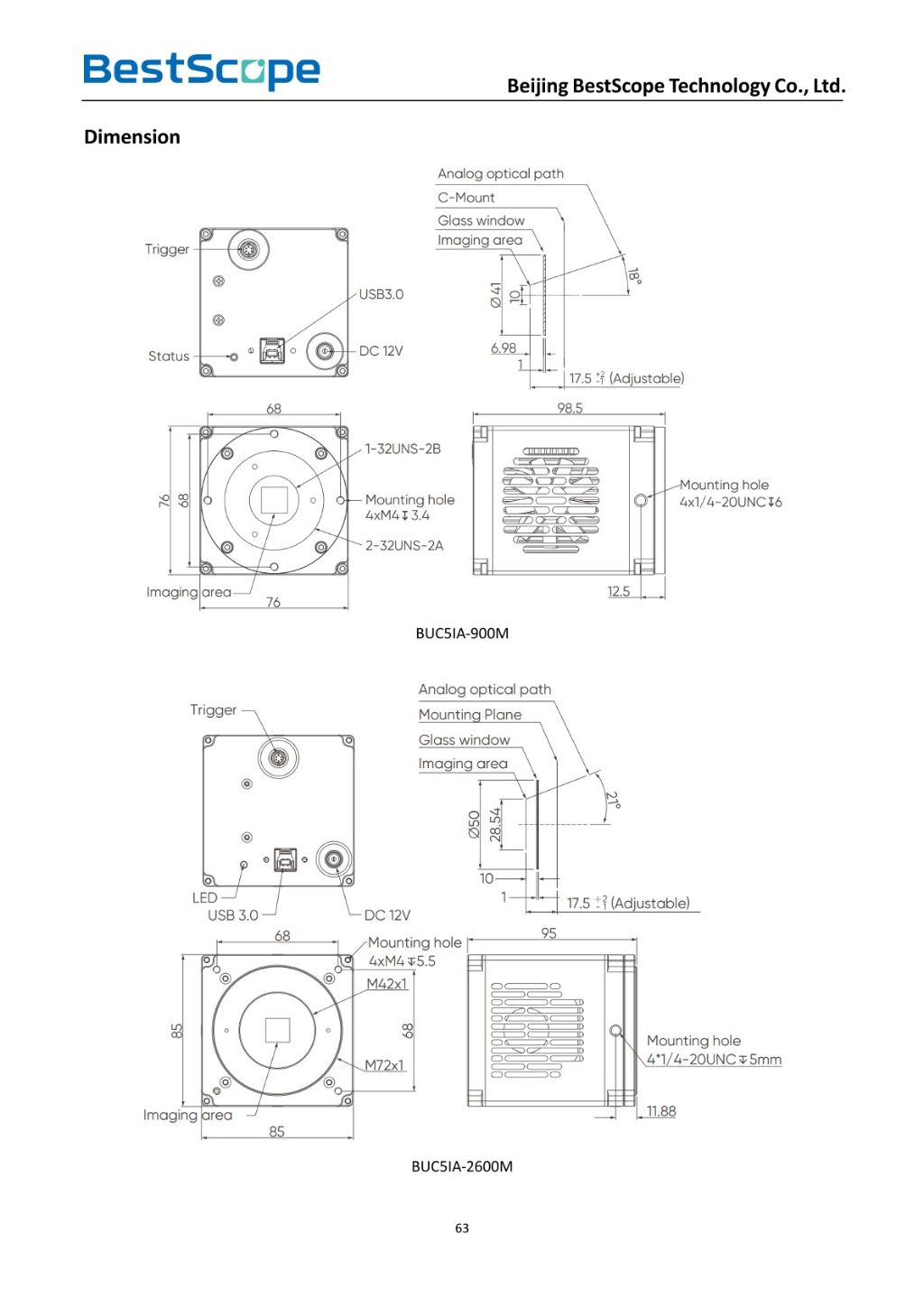 BUCSIA-900M/2600M Cooling CMOS Camera 4